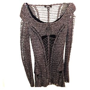BEBE addiction - Sweater Dress - Silver